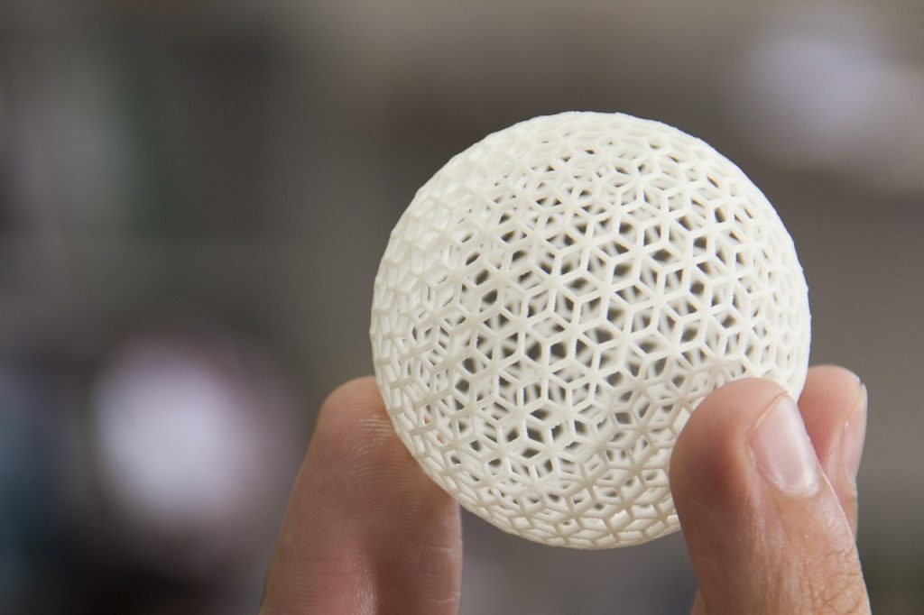 a mesh 3d printed ball